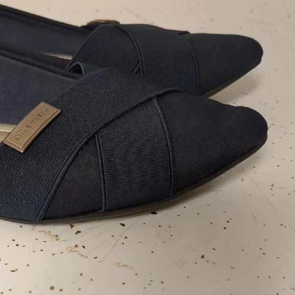 Navy Anne Klein Ballet Flats Slip Ons Size 7 Otavia Dress Shoes - Picture 7 of 9